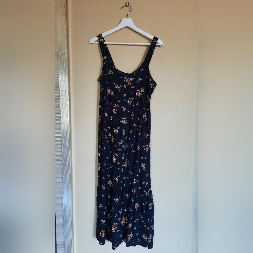 So Tiered Floral Peasant Sundress Pinafore Boho Bohemian